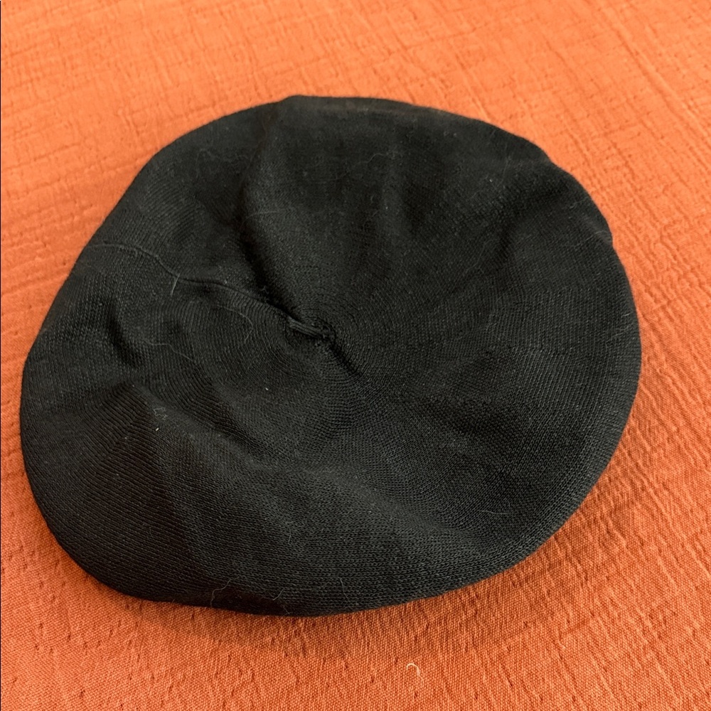 Dior Black Beret with Gold Logo